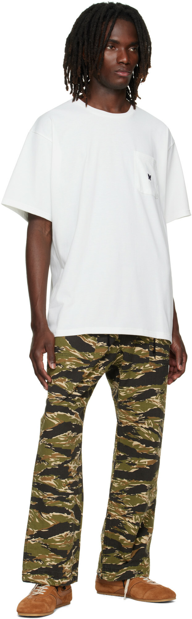 NEEDLES Khaki Cotton Ripstop Camo String Fatigue Trousers