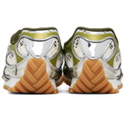 Bottega Veneta Green & Silver Orbit Sneakers