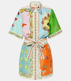 Alémais Rummy printed linen-blend shirt dress