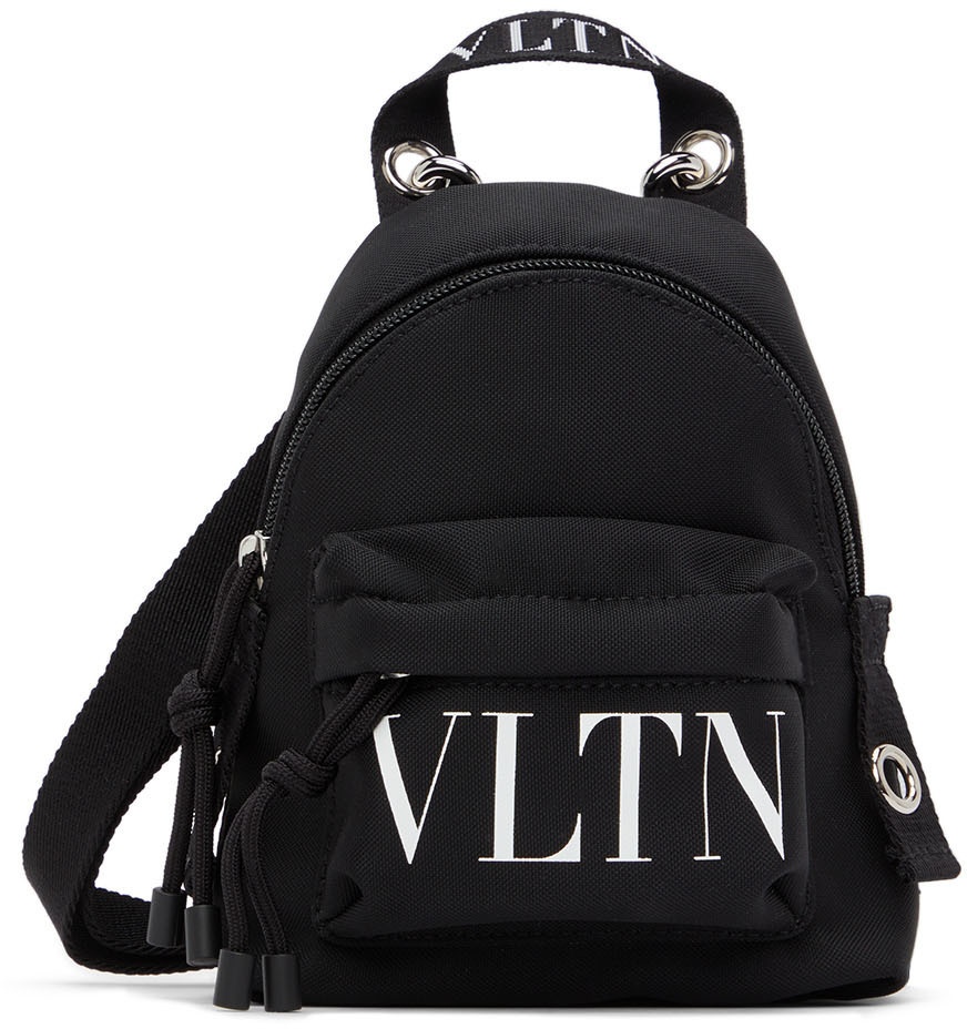 Valentino Black Nylon VLTN Backpack Valentino