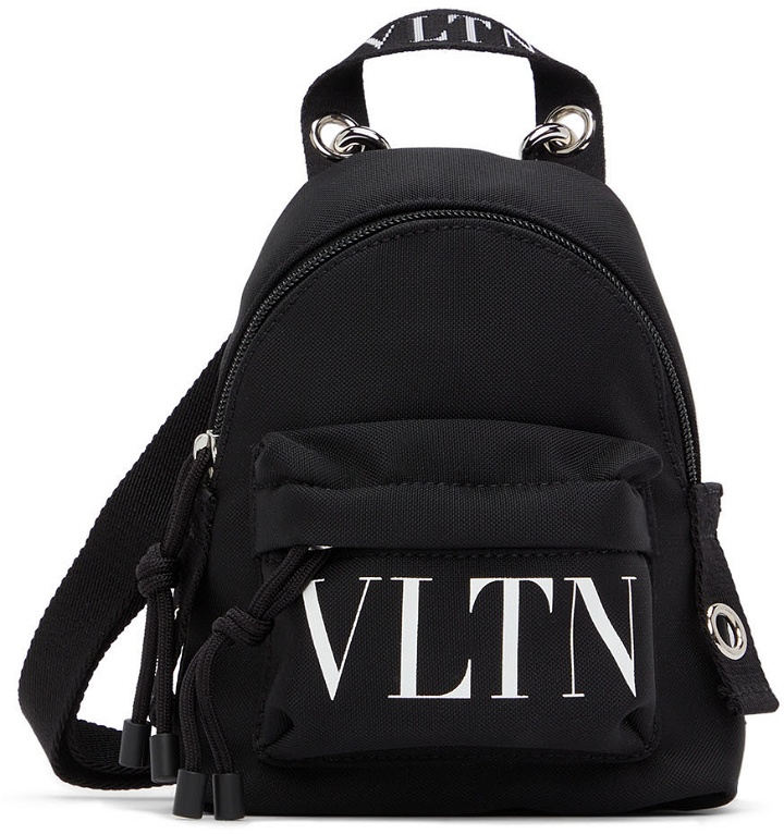 Photo: Valentino Garavani Black Mini VLTN Backpack