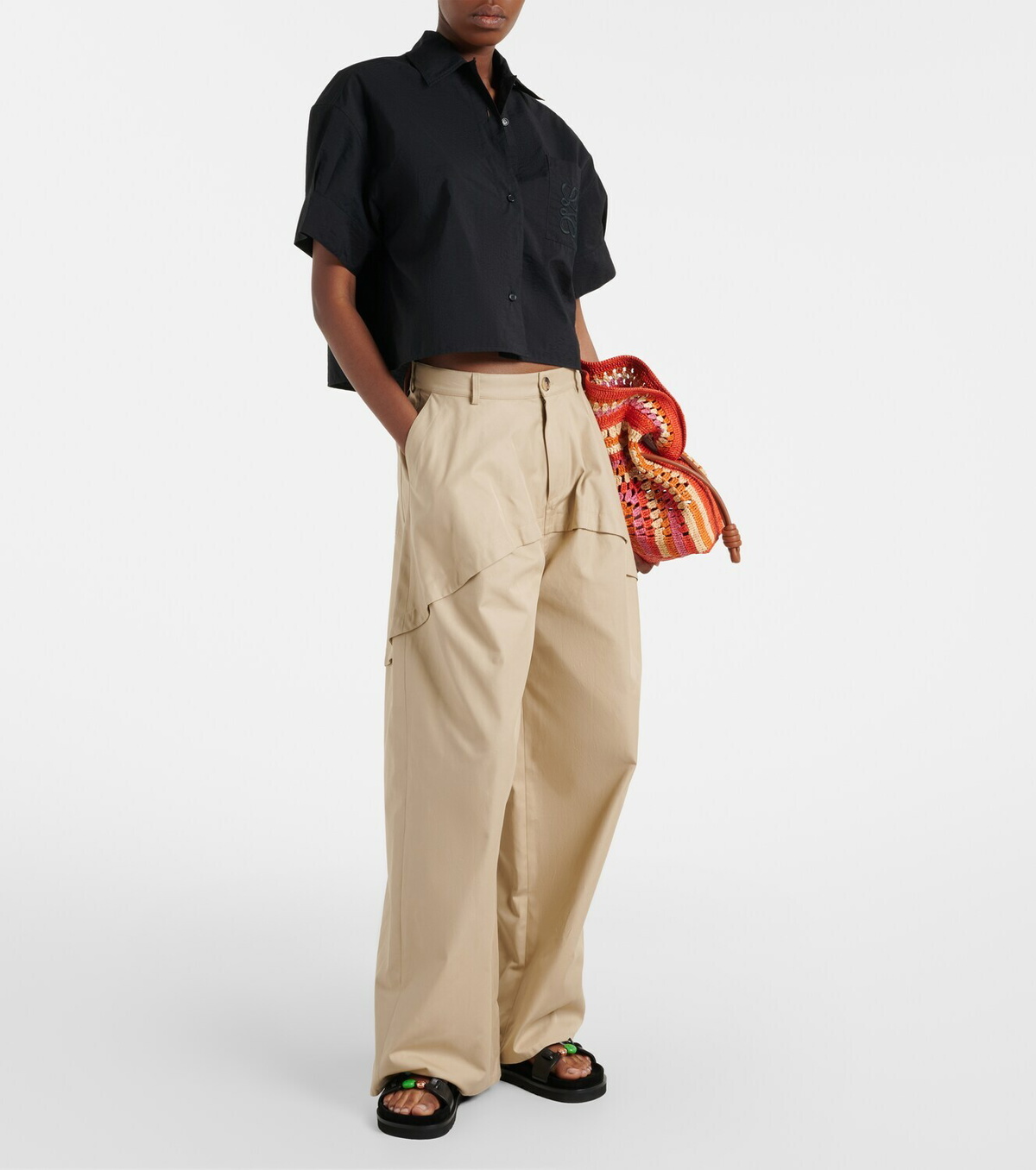 Loewe Paula's Ibiza Pebble Beads leather sandals