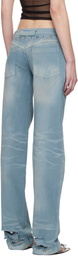 Mowalola Blue MISS SIXTY Edition Air Spray Straight Leg Jeans