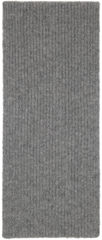 Photo: Dries Van Noten Gray Wool Scarf