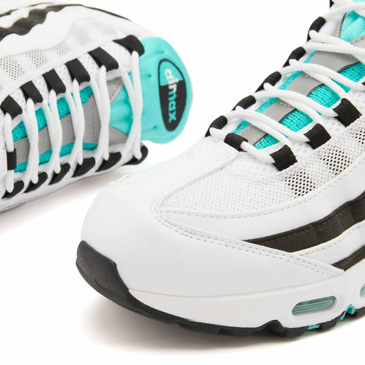Nike Air Max 95 Og Sneaker in White/Jade/Metallic