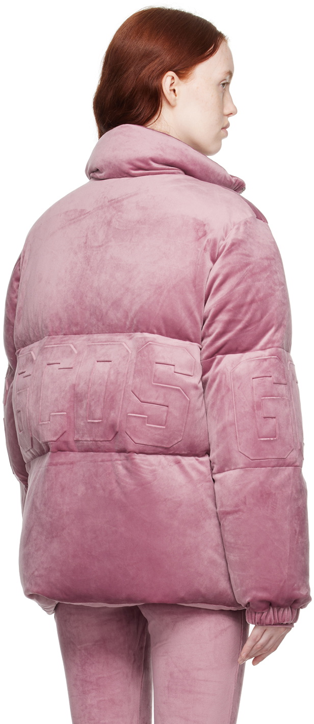 GCDS Pink Embossed Down Jacket