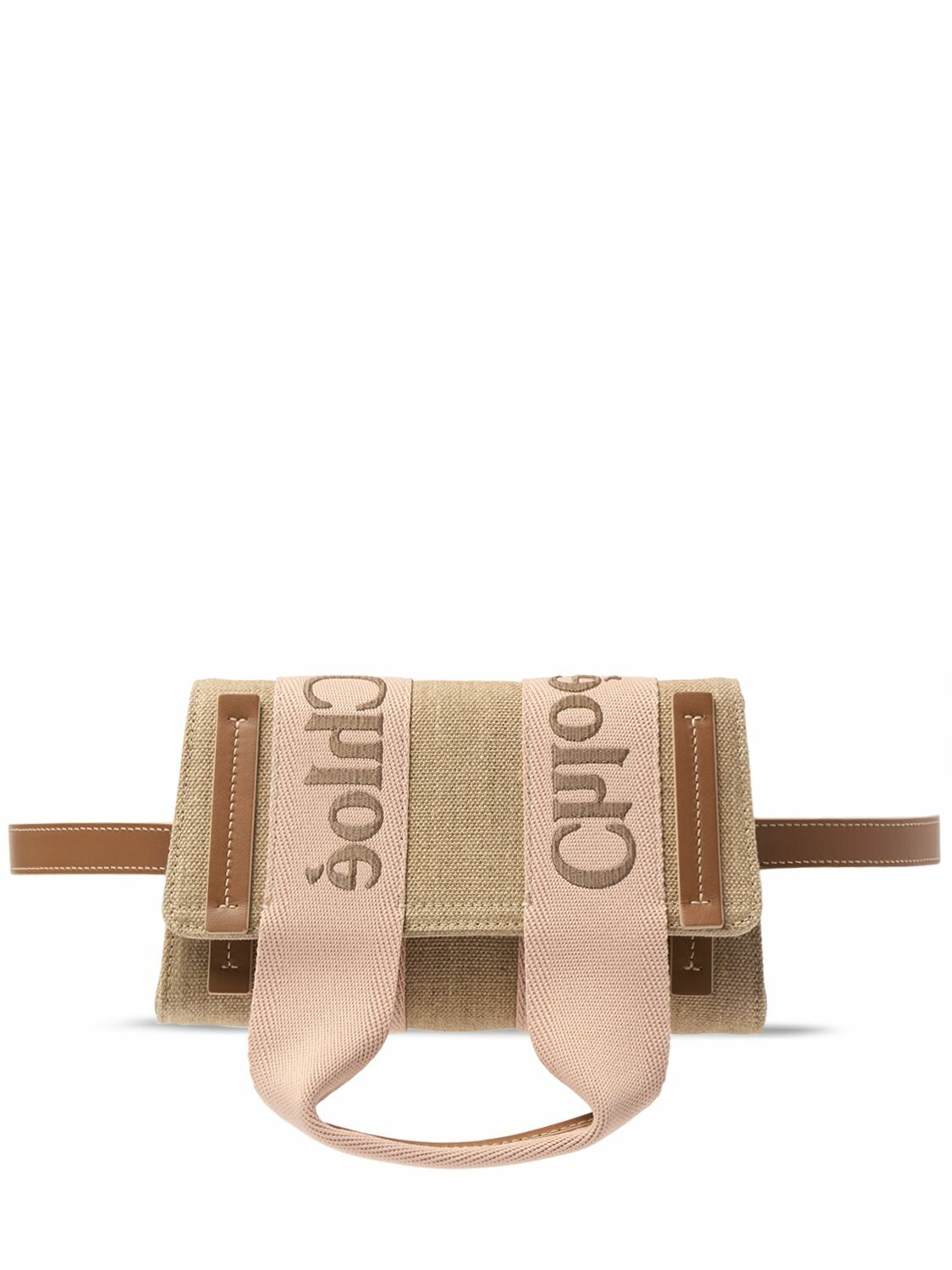 ☆Chloe☆ WOODY Belt Bag 3wayバッグ SEPIA BROWN♪ Chloé - Woody Sepia Brown Leather & Canvas Belt Bag