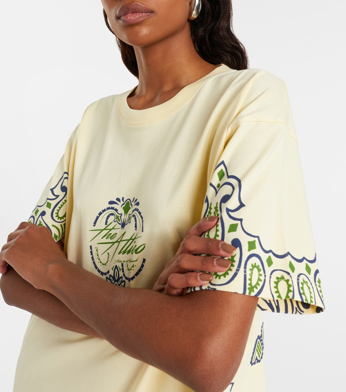 The Attico Bandana oversized cotton jersey T-shirt