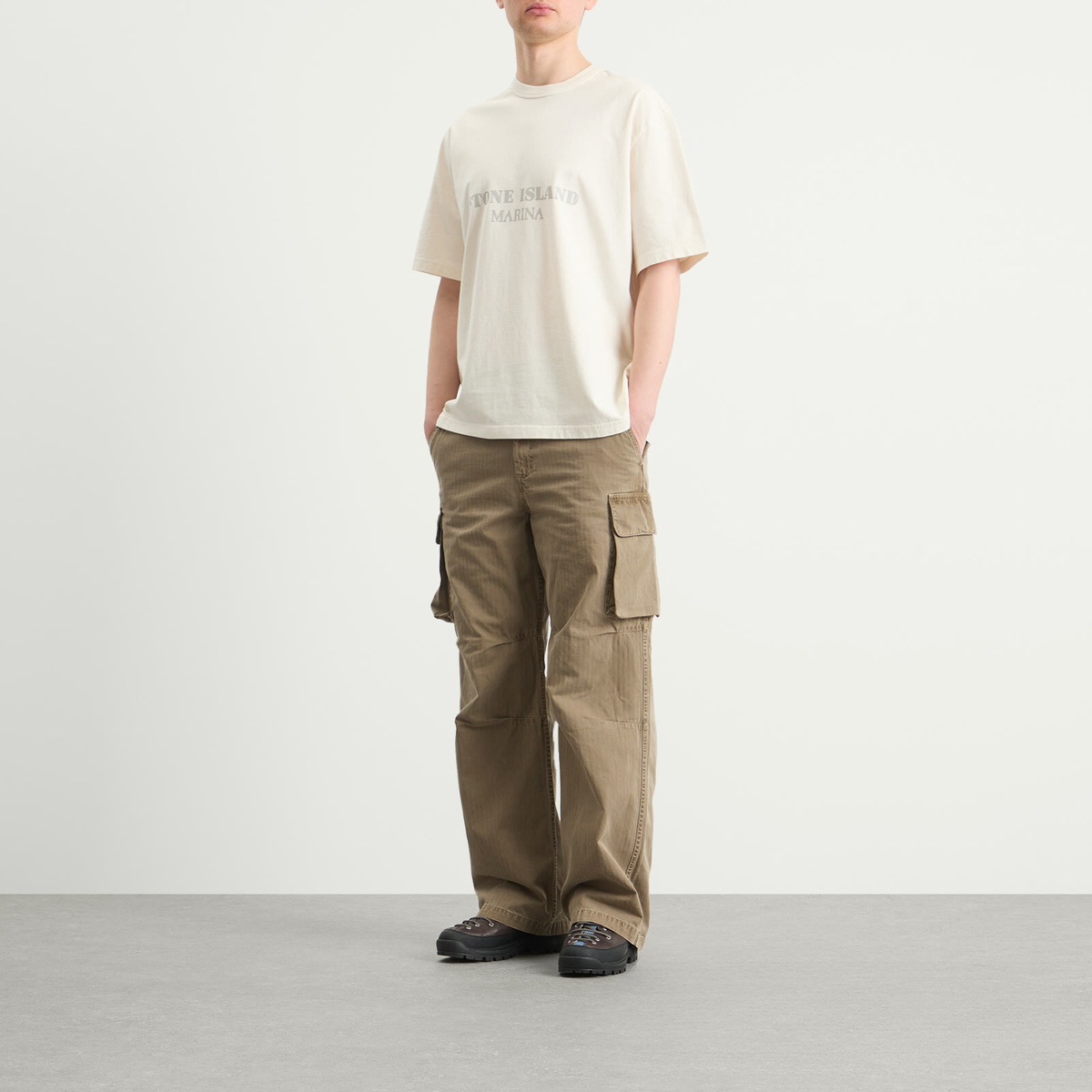 Stone Island Men's Marina Logo T-Shirt in Ivory