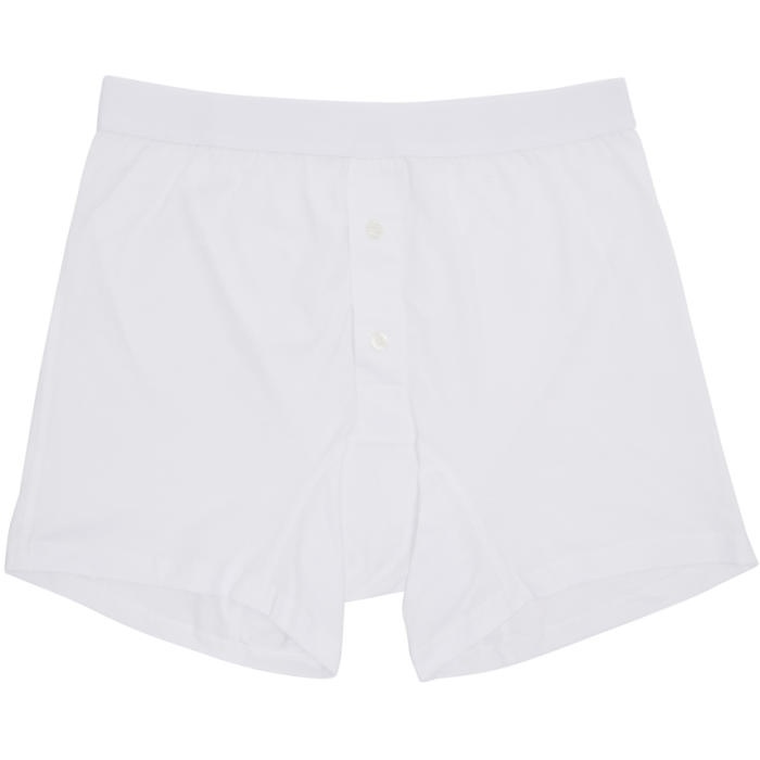 Photo: Comme des Garçons Shirt White Plain Button Down Boxers 