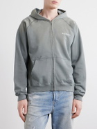 Acne Studios - Fupiter Logo-Print Embroidered Cotton-Jersey Hoodie - Gray