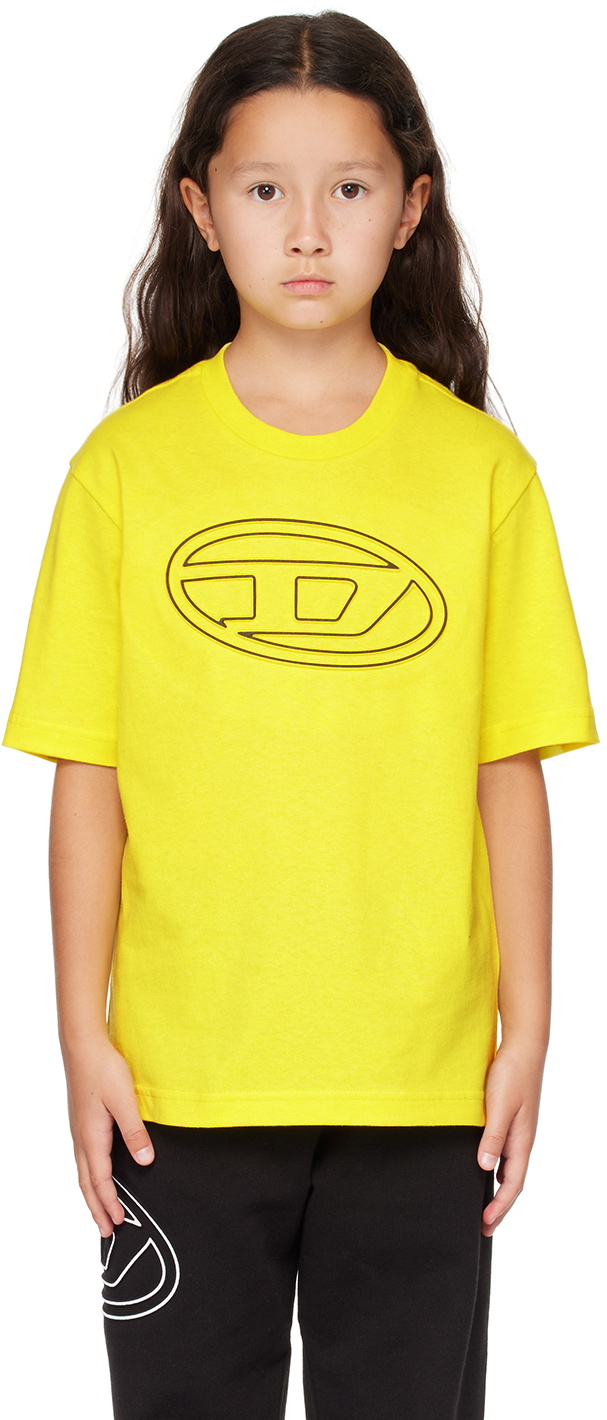 Diesel Kids Yellow Tjustbigoval Over T-Shirt Diesel