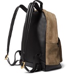 TOM FORD - Suede and Leather Backpack - Brown