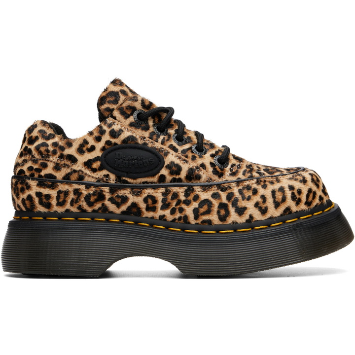 Photo: Dr. Martens Beige Buzz 5-Eye Leopard Derbys