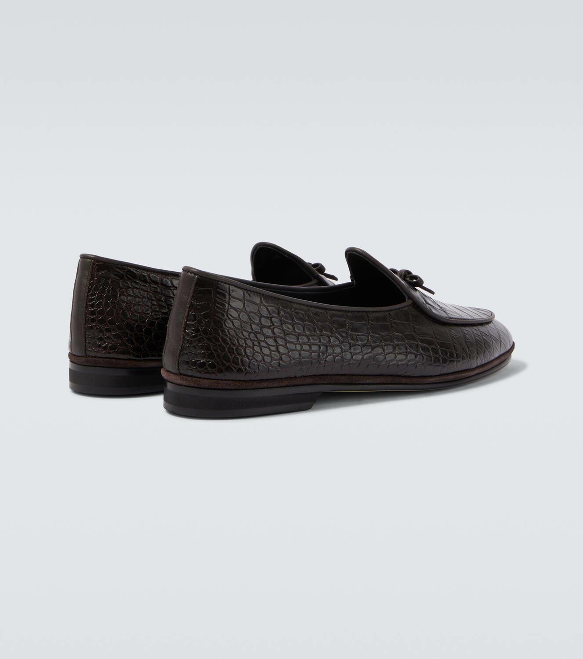 Rubinacci Marfy croc-effect leather loafers