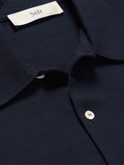 Séfr - Ripley Knitted Linen Shirt - Blue