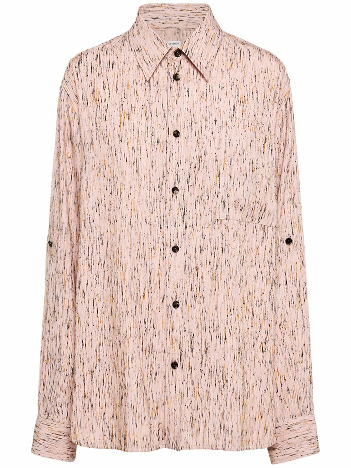 DANNA TEXTURED VISCOSE SHIRT WITH ADJUSTABLE HEMLINE main image 0