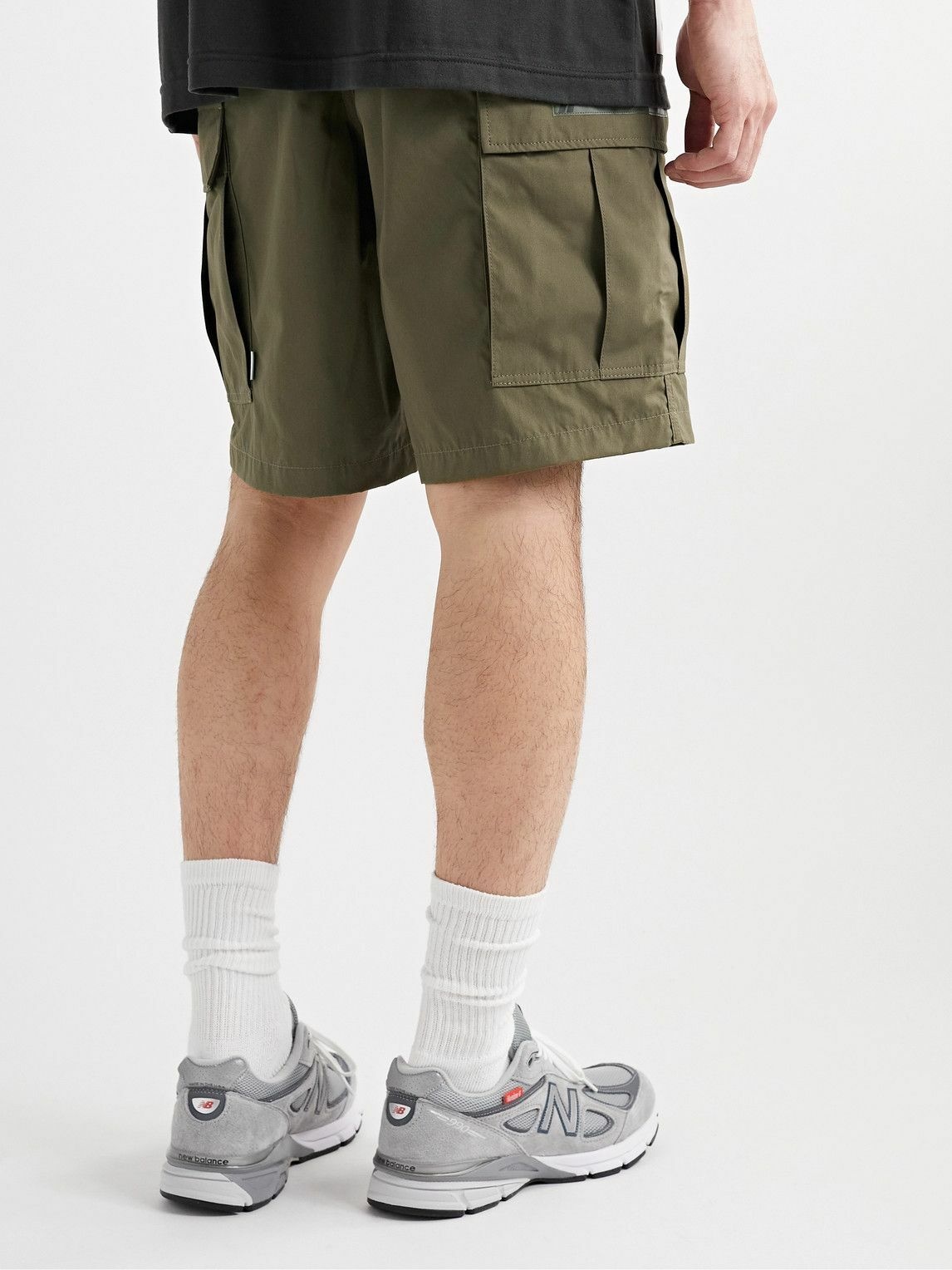 WTAPS - Straight-Leg Logo-Appliquéd Cotton-Blend Cargo Shorts
