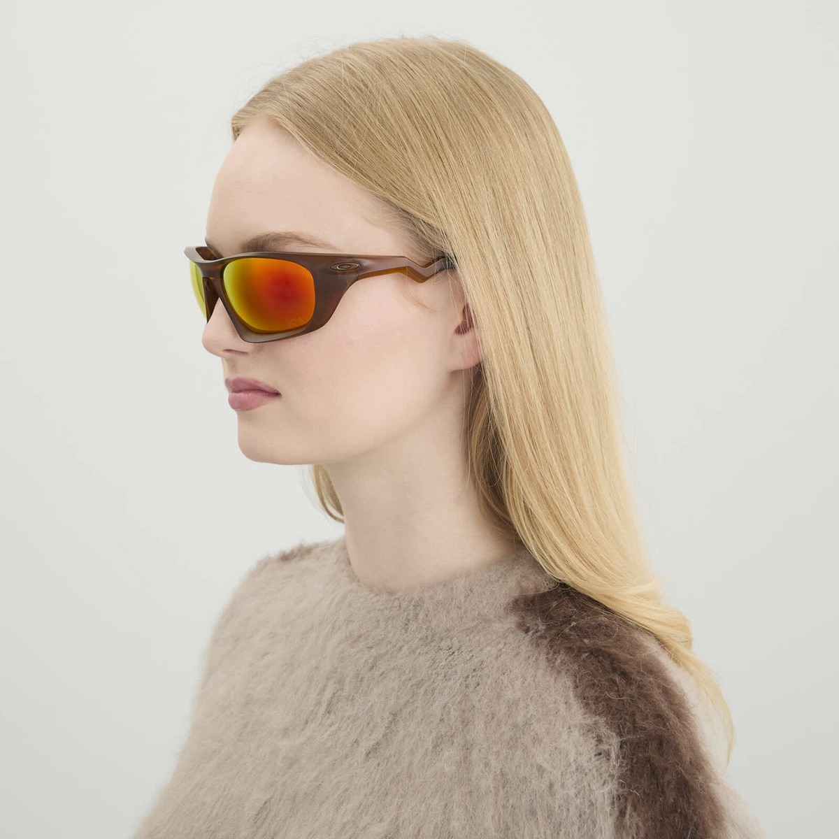 Oakley Lateralis Sunglasses in Matte Dark Amber/Prizm Ruby 