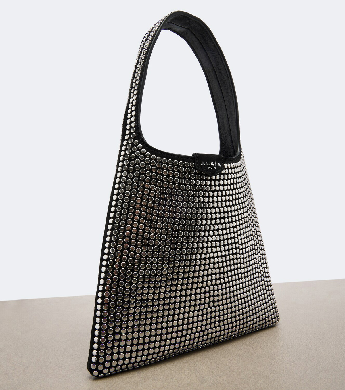 Alaïa Mini studded suede top-handle bag