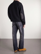 Visvim - Strato Leather-Trimmed Linen and Wool-Blend Twill Jacket - Black