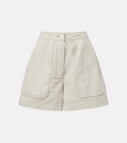 Prada Cotton and linen chambray shorts