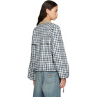 Barbour Blue & White Ovingham Gingham Casual Jacket