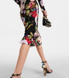 Dolce&Gabbana Floral silk-blend midi dress