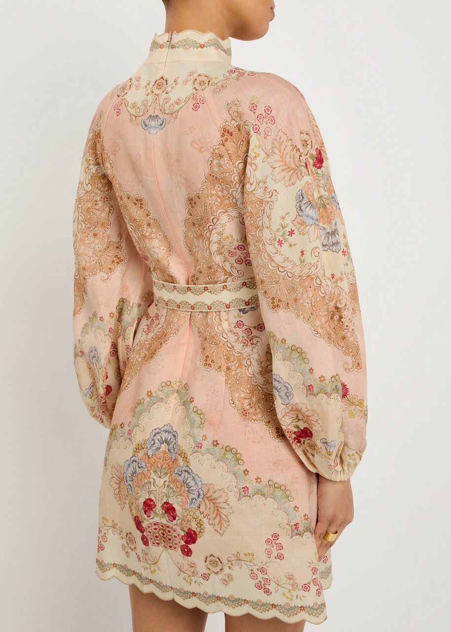 Zimmermann Daylight Printed Linen Mini Dress Multicoloured 1