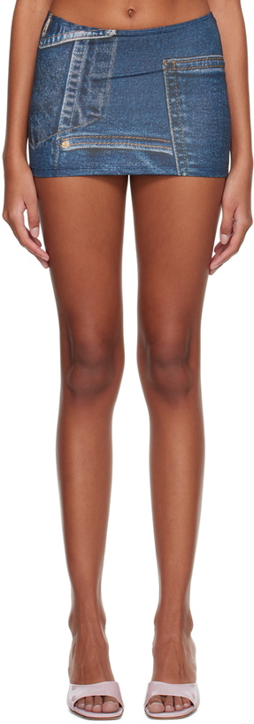 Photo: BINYA SSENSE Exclusive Blue Retorno Super Miniskirt