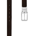Dunhill - 3cm Black and Brown Reversible Textured-Leather Belt - Black