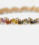 Suzanne Kalan - Fireworks 18kt yellow gold bracelet with diamonds and sapphires