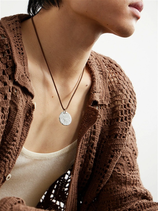 Photo: Elhanati - String White Gold and Cord Pendant Necklace