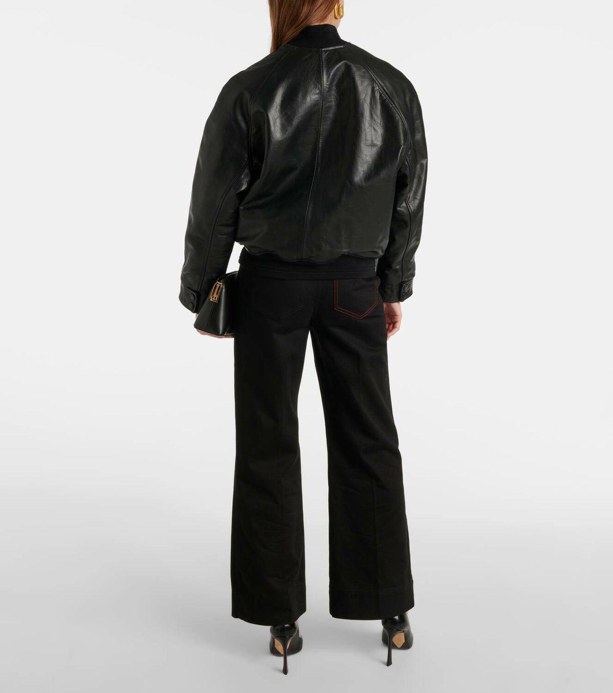 【関税込み】Victoria Beckham テーラードジャケット VICTORIA BECKHAM Oversized leather jacket | THE OUTNET