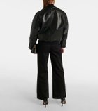 Victoria Beckham Leather varsity jacket