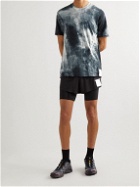 Satisfy - Distressed Tie-Dyed Wool-Jersey T-Shirt - Black