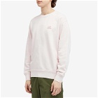 C.P. Company Men's Cotton Diagonal Fleece Logo Sweatshirt in Heavenly Pink
