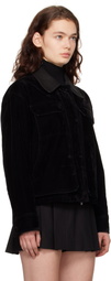 Juun.J Black Velvet Work Jacket