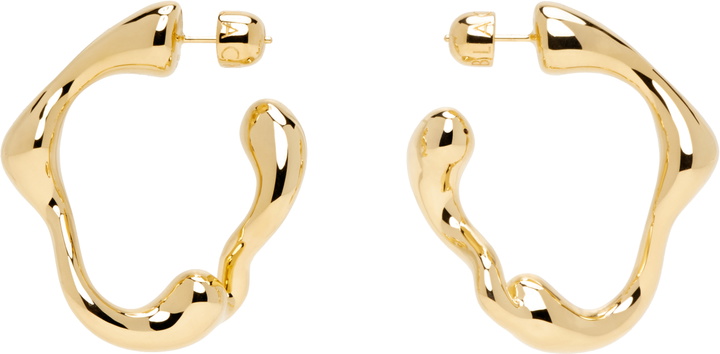 Photo: Maria Black Gold Splash Small Hoop Earrings