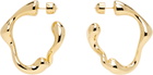 Maria Black Gold Splash Small Hoop Earrings