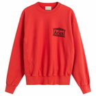 Aries Men's Premium Aged Temple Sweatshirt in Red