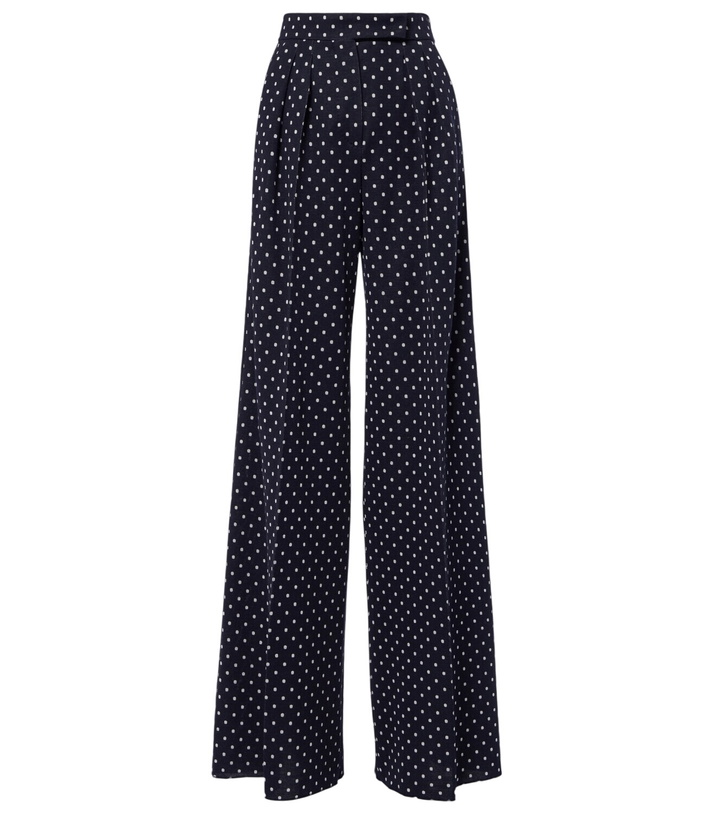 Photo: Max Mara Polka-dot jersey wide-leg pants