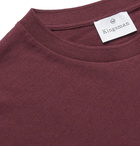 Kingsman - Cotton and Cashmere-Blend Jersey T-Shirt - Burgundy