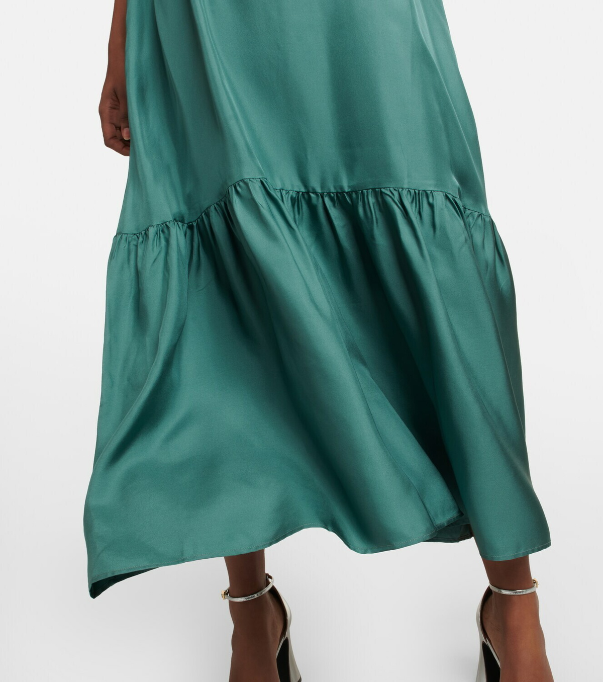 Asceno Oslo silk twill maxi dress ASCENO