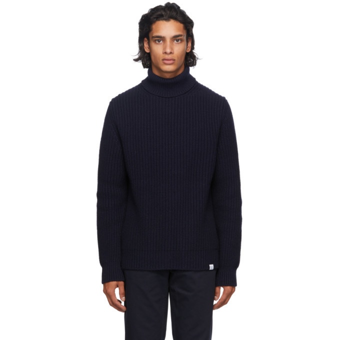 Photo: Norse Projects Navy Wool Turtleneck