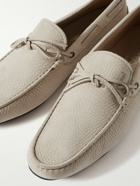 Tod's - City Gommino Full-Grain Nubuck Driving Shoes - Neutrals