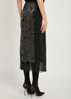 Joseph Cambo Sequin-embellished Voile Midi Skirt Black