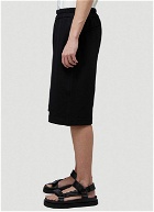 Elasticated-Waist Shorts in Black