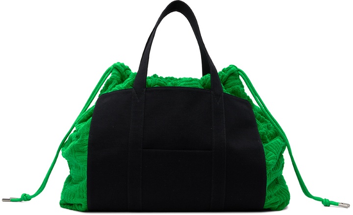 Photo: Bottega Veneta Black & Green Roll Up Bag