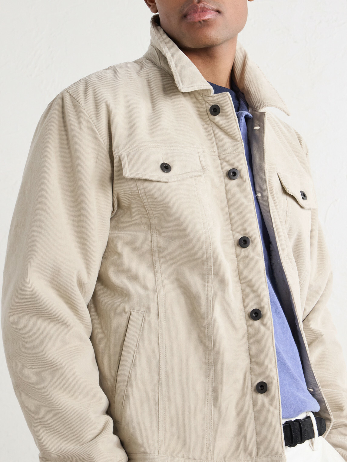 James Perse - Stretch-Cotton Corduroy Blouson Jacket - Neutrals